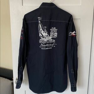 Paul & Shark Vintage Yachting Shirt Newport Bahamas Nantucket Embroidered L